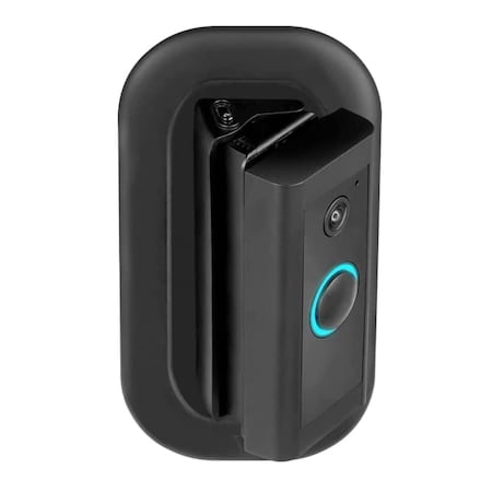 Wasserstein Doorbell Horizontal Adjustable Mount, and Wall Plate, 35 Deg to 55 Deg, for Ring Video Doorbell Wired RingDBBatHorWdg+WlPltBlkUS